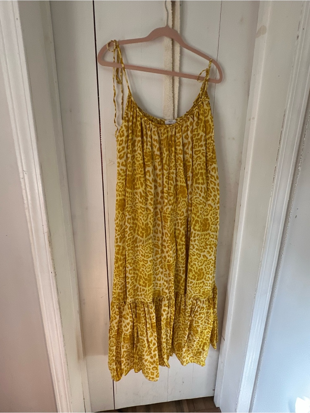 Mikoh Yellow Printed Tiered Maxi Skirt
